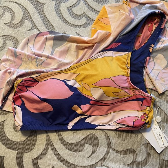 NWT Trina Turk Breeze Two Piece Bikini Swimsuit Size 6 High Waist Bottoms Ruffle - Picture 11 of 12